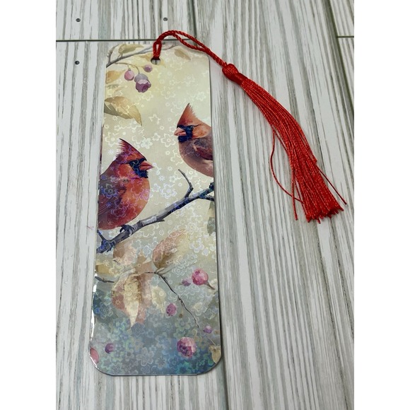 Beautiful Cardinal Redbird  - Handmade Laminated Bookmark, Book Reader Gift - Picture 1 of 3